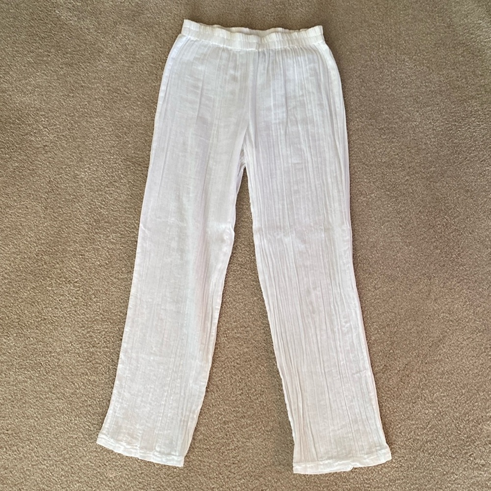 Cotton white gauze trousers for your tropical holiday